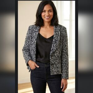 Lena Gabrielle Black and White Blazer Size 10